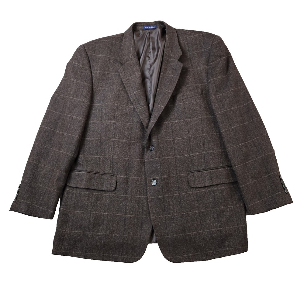 Alan Flusser Men's Single Breasted Sport Coat Blazer Lambswool Cashmere 48R - Picture 1 of 15